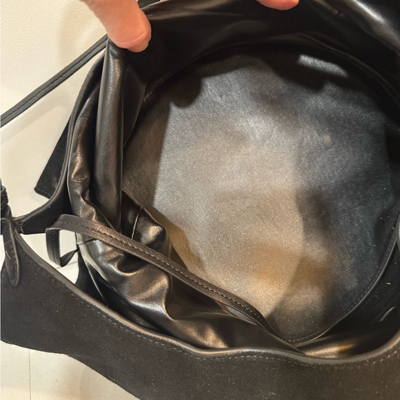 KHAITE Lotus Black Suede Women's Bag tote medium - Picture 14 of 14